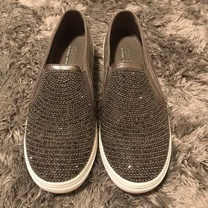 Sparkly slip on Skechers